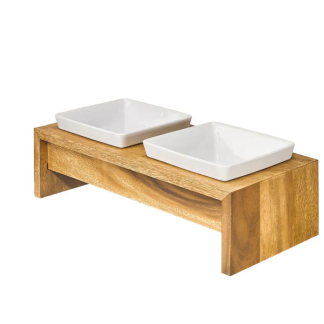 Ceramic Elevated Pet Feeder
